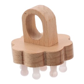 minkissy Gua Sha Hair Brush Wooden Hair and Facial Massage Comb Natural Quartz Scalp Massage Tool Portable Face Sculpting Tools for Women