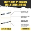 Heavy-Duty 6' Chimney Brush Extension Rod - Black .440 Diameter