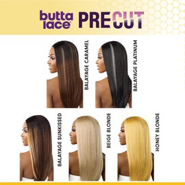 Sensationnel Butta Lace Precut Wigs - Unit 15 Glueless Extra Wide 5 Inch Deep Parting Synthetic Pre Tweezed Smaller Knot Hairline (BALAYAGESUNKISSED)