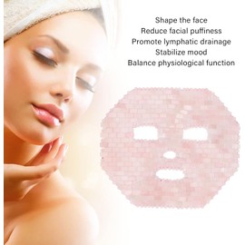 Jade Premium Mascarilla Facial de Cuarzo Enfriamiento para Dormir, Terapia de Frío y Calor