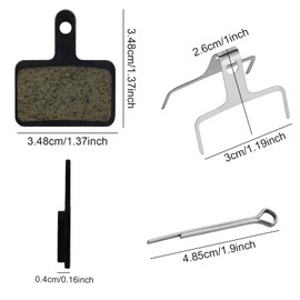 5 Pairs Bike Brake Pads, Disc Brake Pads,Resin Semi-metal Bicycle Disc Brake Pads Replacement for Mountain MTB Ebike for Br-M575 B01s Mt200 M525 M515 T615 T675 M505 M495