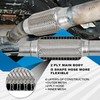 2.25''X6''universal stainless steel Exhaust Flex Pipe with Ends 10" Inch