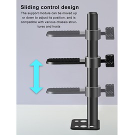 GPU Support Bracket, Adjustable Height Graphics Card Support, Video Card Holder Bracket with Non-Slip for Prevent Universal Graphics Card Sag (L, 3.15" & 80mm)