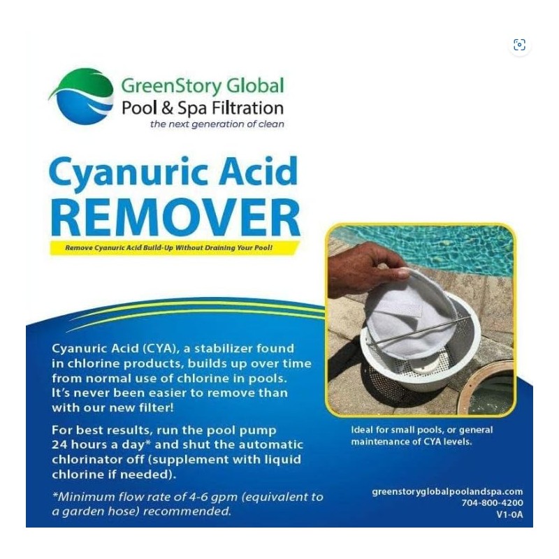 Cyanuric Acid (CYA) Reducer for Pool and Spa, Removes CYA
