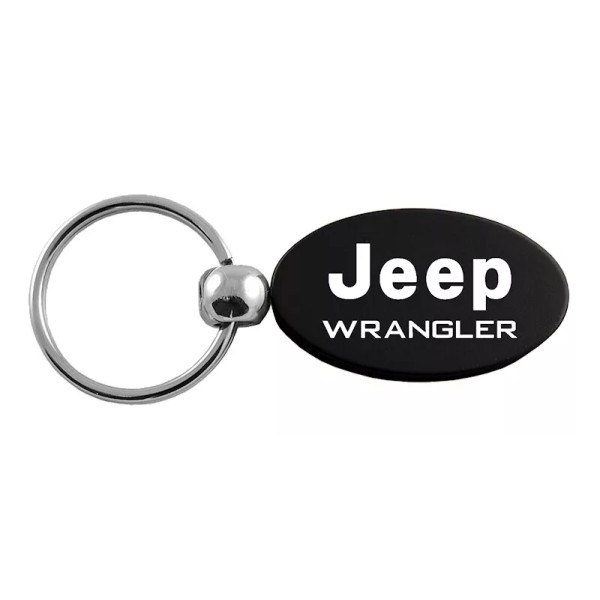 Jeep Wrangler Oval Key Ring (Black)