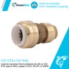 SharkBite 1/2 Inch CTS x 1/2 Inch PVC Transition Coupling,