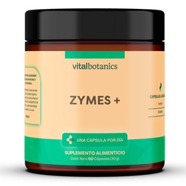 Enzimas Digestivas con Papaya, mezcla de enzimas como Papaína, Bromelina, Pancreatina y Lipasa. Con 60 cápsulas de 500mg (2 meses). VitalBotanics. Suplementos Alimenticios. Digestive Enzymes