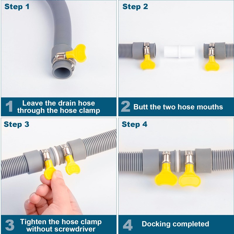 twoonto Drain Hose Extension for Washing Machines, 2M Universal Washing