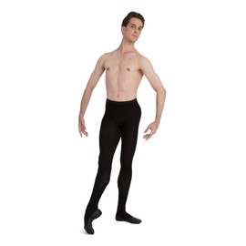 Capezio Mens Dance Tights, Dance Tights Men Can Wear For Many Dance Styles, Professional Me Ballet Tights With Back Seams, Nylon & Spandex Dance Tights - Black, S (Small)
