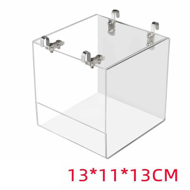 CuteHairy Transparent Acrylic Bird Bath Box with Hook,Thickened Hanging Water