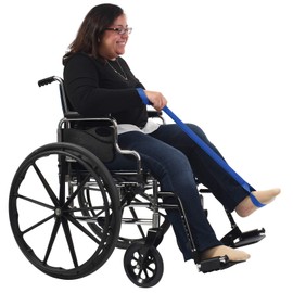 Sammons Preston Soft Flexible Leg Lifter, 34" Long, Leg Strap with Loops for Hands & Feet, Easy to Use Mobility Aid & Leg Riser for Getting In & Out of Beds, Cars, & Wheelchairs, Transfer Assist Aid