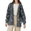 MISSACTIVER Women Star Graphic Zip Up Hoodies Y2k Drawstring Star