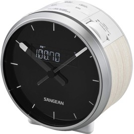 Sangean RCR-29WH AM/FM-RDS/Weather Alert/Aux-in / 23 Memory Pre-Sets Digital Tuning/Analog Clock Radio USB Phone Charging White