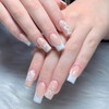 24 Pcs French Nude Press on Nails Medium Ballet -