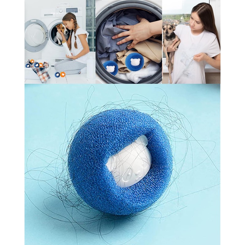 4 Pack Pet Hair Remover for Laundry, Laundry Balls Hair