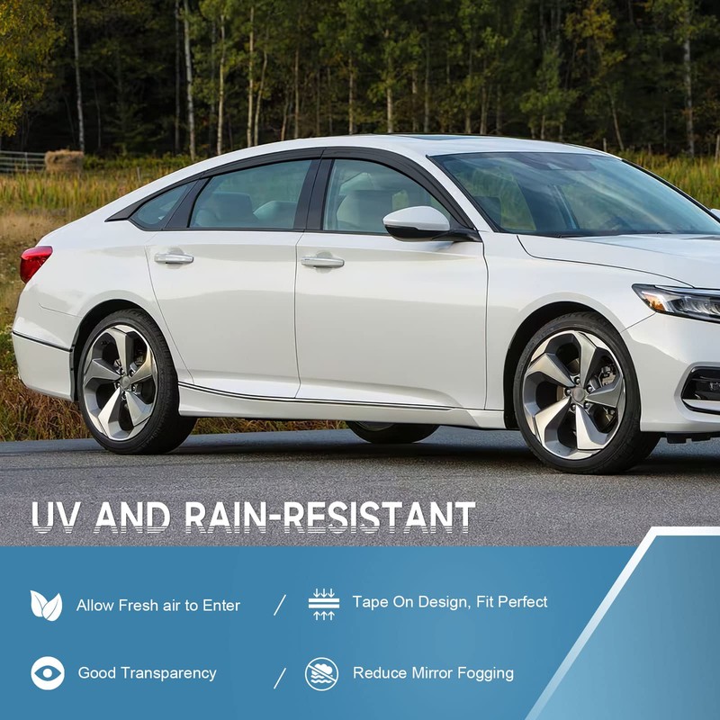 ACLONG Smoke Rain Guards Fit for Honda Accord 2018 2019