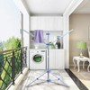 Ghankopd Outdoor Umbrella Drying Rack 6 Lines Retracting Collapsible Umbrella