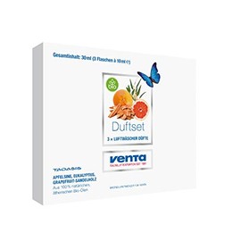VENTA Venta 6044300 Bio-Duftset Exklusiv N1 (Apfelsine, Eukalyptus, Grapefruit-Sandelholz), 1 natrliche ?therische Bio-?le, 3 x 10 ml