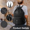 Sonicefit Drawstring Backpack Sports Gym Bag, Water-Resistant String Bag Cinch