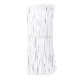 PATIKIL Plastic Twist Ties, 1000 Pcs 6 Inch Reusable Cable Ties, 0.08 Inch Wide Bag Coated Ties for Household and Office Use, White