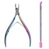 BZKSER Cuticle Remover - 2 Pieces Cuticle Scissors with Cuticle