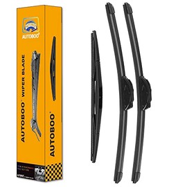 AUTOBOO Replacement for Honda Pilot Rear and Front Windshield Wiper Blade 2003-2008,3 Pieces 24"+21"+14 inch…