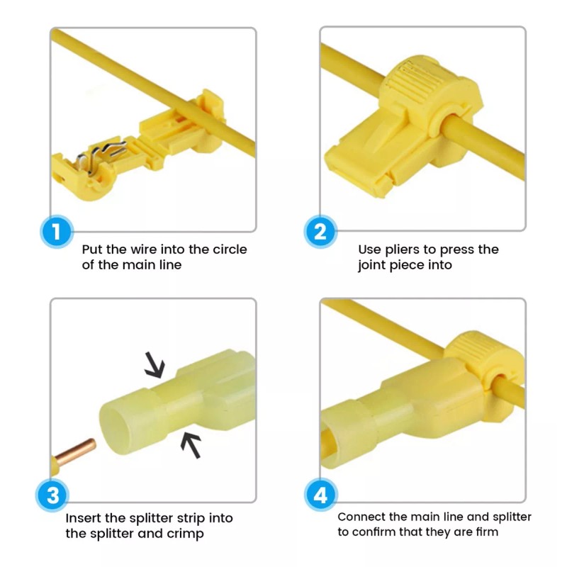MARZSEFLO Conectores T-tap Terminales Cables Terminales De Cables De E