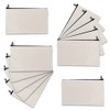 Nicheez Solid Canvas Zipper Pouches, Set of 12, white, Art