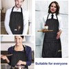 Viedouce 2-Pack of Waterproof Cooking Aprons with Pockets, Adjustable Kitchen