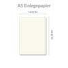 Gustav Neuser 50 x Simple Insert Paper for A5 Folding