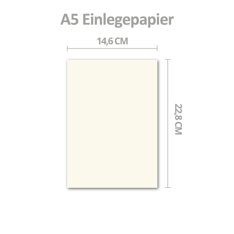 Gustav Neuser 50 x Simple Insert Paper for A5 Folding