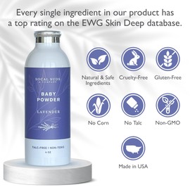 4oz Natural & Organic Baby Powder- Lavender