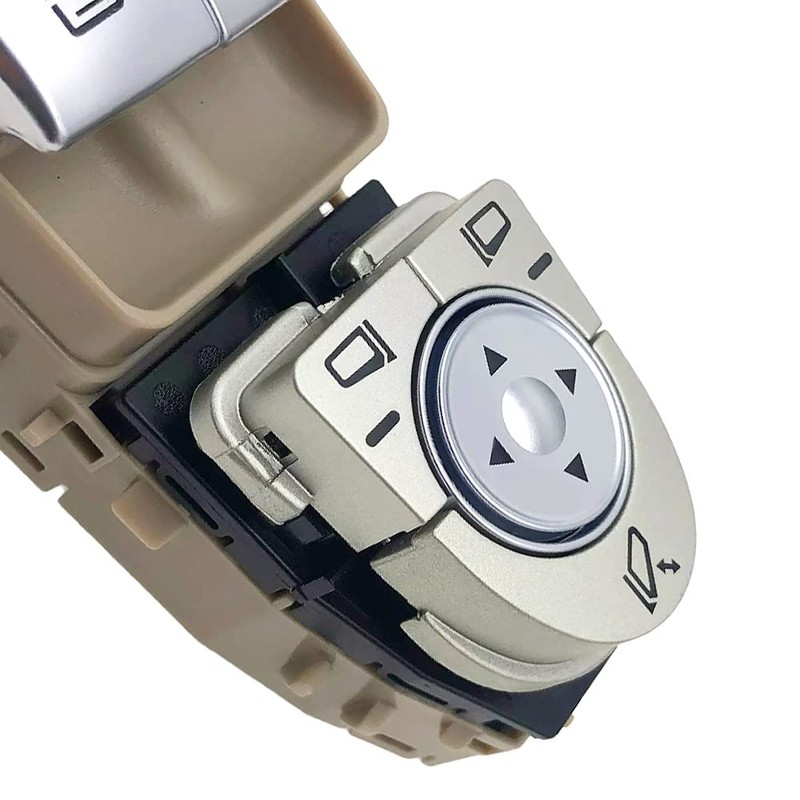 Left Driver Power Window Mirror Switch Button Front Beige Compatible