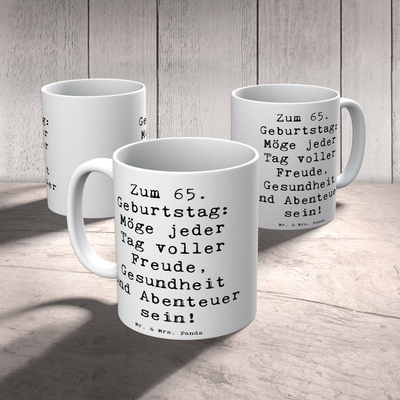 Mr. & Mrs. Panda Tasse Spruch 65. Geburtstag - Geschenk,