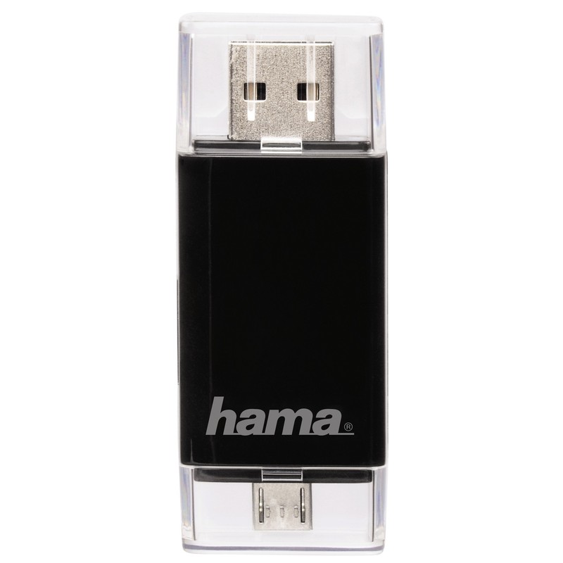 Hama 2-in-1 Card Reader (Card Reader for Standard USB 2.0,