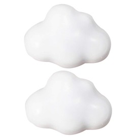 BESPORTBLE 2Pcs Cloud Ceramic Doors Knobs Decorative Drawer Pulls Handles Creative Cupboard Cabinet Knobs Home Decor (White)