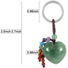 Nupuyai Love Heart Green Aventurine Crystal Stone Keychain Hand Charm