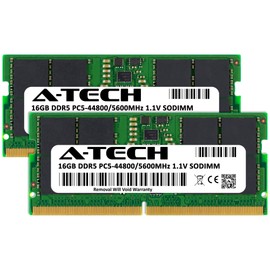 A-Tech 32GB Kit (2x16GB) RAM for HP Zbook Fury 16 G10 Mobile Workstation | DDR5 5600MHz PC5-44800 SODIMM 1.1V 262-Pin Non-ECC SO-DIMM Memory Upgrade