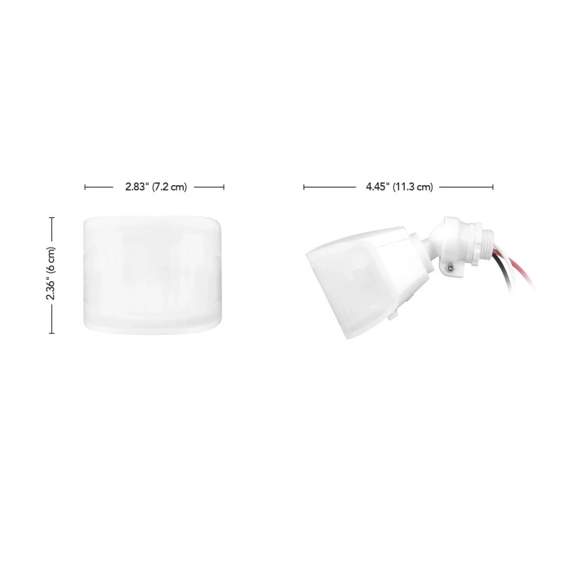 Globe 17000223 240-Degree Wired Motion Activated White Outdoor Flood Light