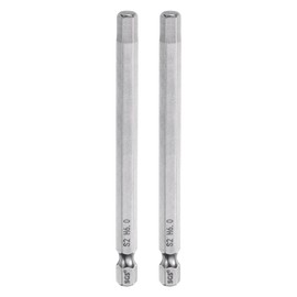 QUARKZMAN Hexagon Hex Screwdriver Bit Set 6 mm (H6) Metric 1/4 Inch Magnetic 100 mm (4 Inch) S2 Steel Screwdriver Bits Key Hex Set of 2