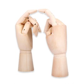 ZXZCTTC 2 Pack 7INCH Wood Hand Model Wooden Artist Drawing Manikin Articulated Mannequin Right Left Hand Drawing Figure Artist Manikin Hand Model Art Sketching Painting for Home Office Desk Decoration
