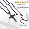 GOLDCHIC JEWELRY INRI Crucifix Necklace for Men Women, Black Jesus