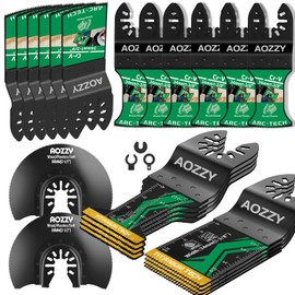 25PCS Multi Tool Blade Kit for Attaching Oscillating Tool,5 Oscillating Saw Blade Types for Cutting Metal, Wood, Plastic,Quick Release Multi Tool Blades Compatible with Makita Dremel Bosh