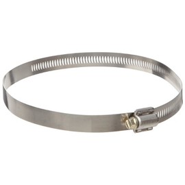 Dixon HS24 Stainless Steel Worm Gear Clamp with SAE 1018 Case-Hardened Steel Screw, 1/2" Band Width, 1-1/16" to 2" Hose OD (Pack of 10)