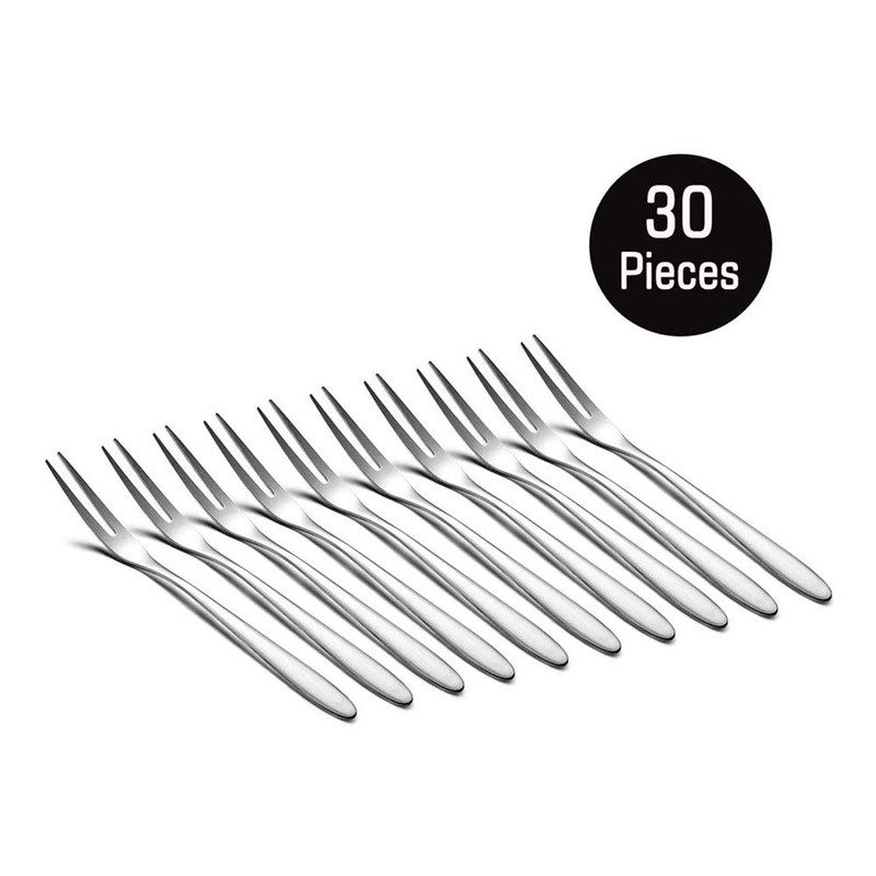 30 Pack Appetizer Dessert Forks, Stainless Steel Mini Salad Fruit