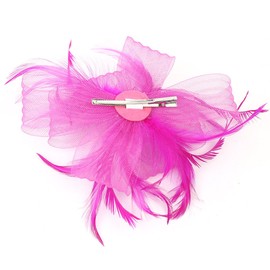 Fascinator Hats Bridal Veil Headpiece Women Girls Hair Clip Accessory Cocktail Party Hair Clip Classic Elegant Headpiece 20s Headband Feather Wedding Hair Accessories Church Tea