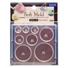 Padico Soft Mold 404219 Resin Mold, Circular Plates