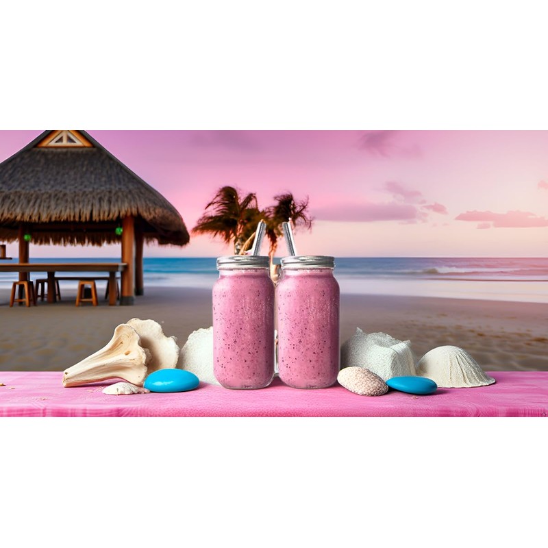 JARMING COLLECTIONS Reusable Freezer Safe Smoothie Cups with Lids and