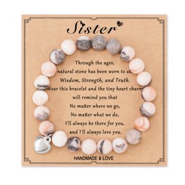 POWWA Sister Christmas Gifts, Bracelet Sister Gifts From Sister Birthday Christmas Valentiens Day