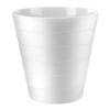 Home Plus 7.7 Litre Quality Floral Design Lightweight Waste Paper Basket Bin (Plain White 6 Litre)